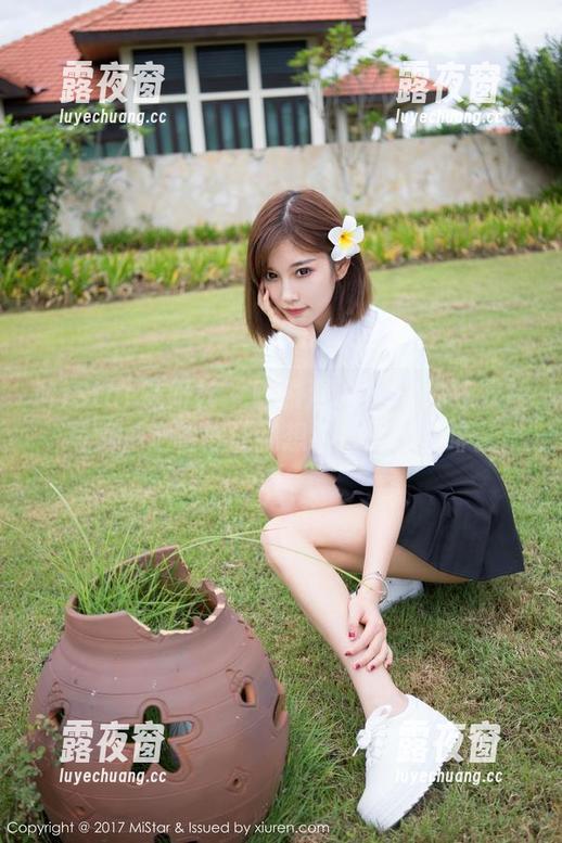 MiStar魅妍社 - 陈雅漫VICKY的连衣裙写真，定制得让我想给她递杯咖啡。